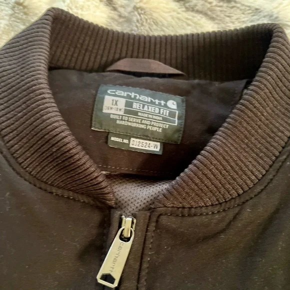 Carhartt women’s Black Bomber-Style Work Jacket 1X 18 -20 - Picture 3 of 5